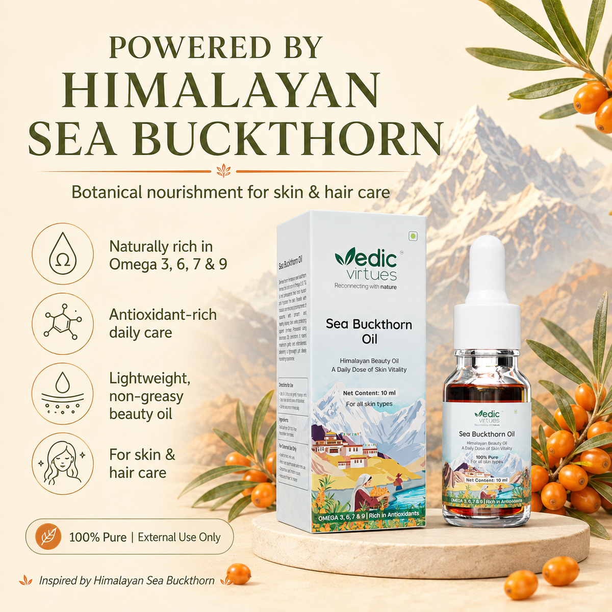 Himalayan Sea Buckthorn Drink & Apply Kit