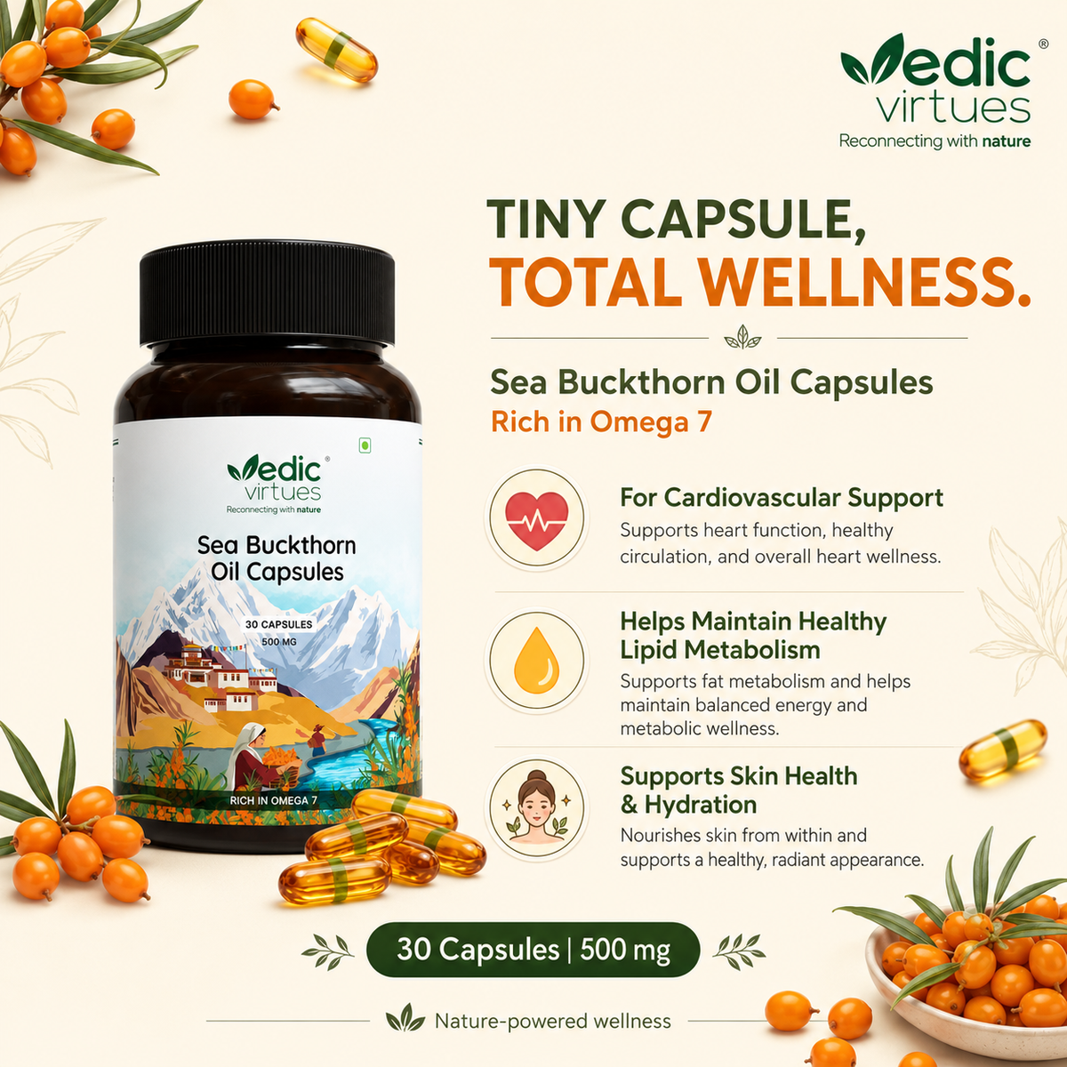 Sea Buckthorn Daily Wellness Kit - Concentrate & Capsule