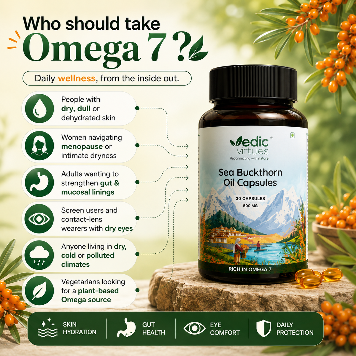 Sea Buckthorn Wellness Duo - Capsule & Oil