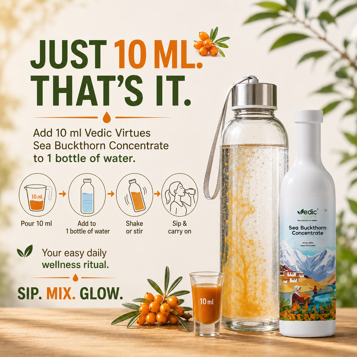Sea Buckthorn Daily Wellness Kit - Concentrate & Capsule