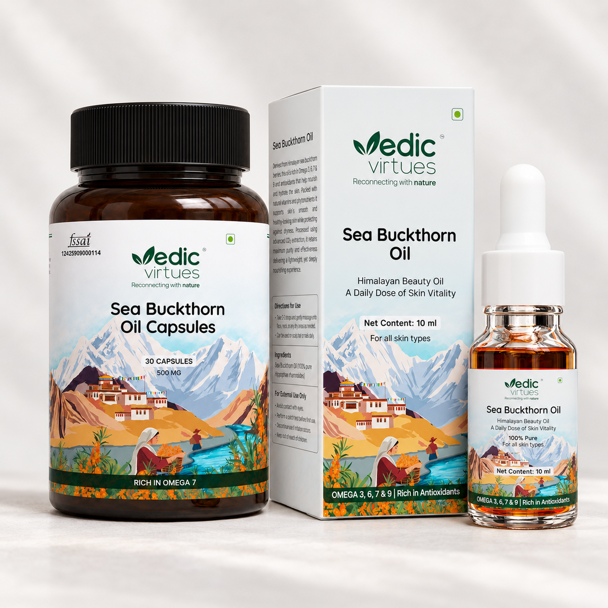 Sea Buckthorn Wellness Duo - Capsule & Oil